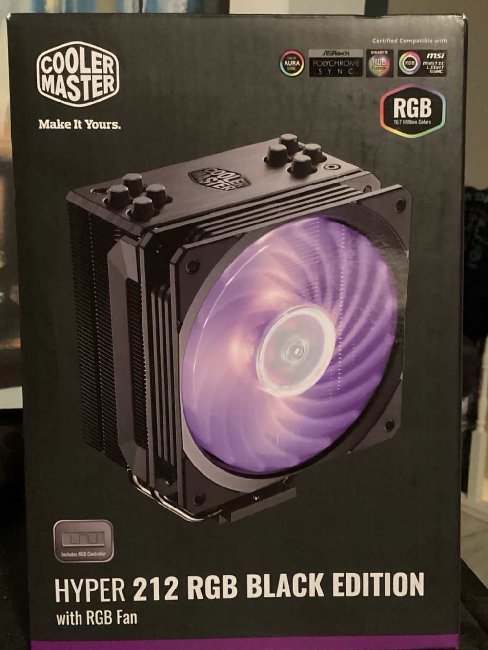 Cooler Master Hyper 212 RGB Black Edition CPU Air Cooler, SF120R RGB Fan